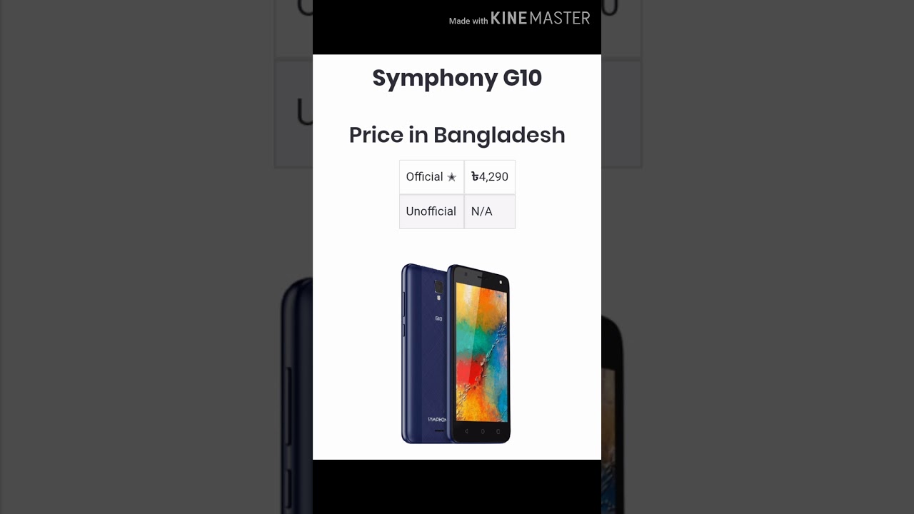 Symphony G10  Price in Bangladesh & review.