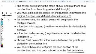 Increasing or decreasing function example: first derivative test: AP Calculus