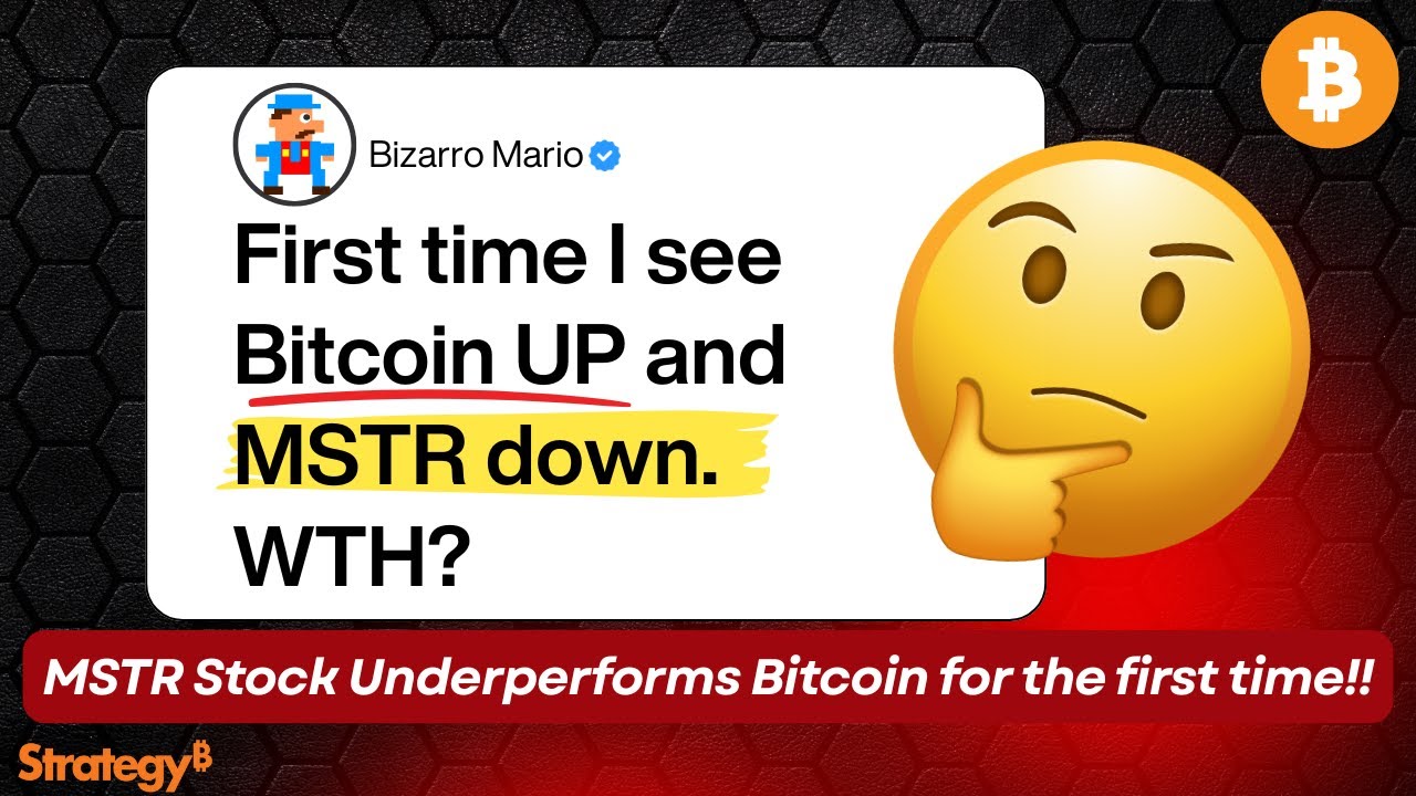 Bitcoin UP but MSTR DOWN? | My Opinion as a Long Term Covered Call Income  Investor