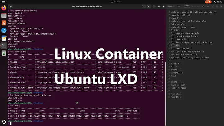Linux Container Ubuntu LXD [Tutorial]