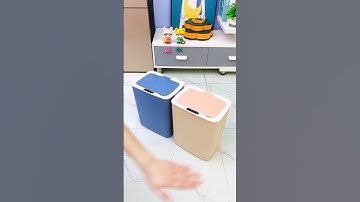 Touchless Motion Sensor Dustbin – Smart & Stylish Cleaning Solution! #kitchenhacks