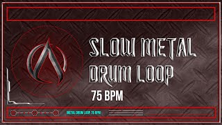 Slow Metal Drum Loop 75 BPM (HQ,HD)