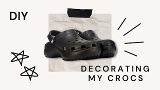 Diy Decorating My Black Platform Crocs