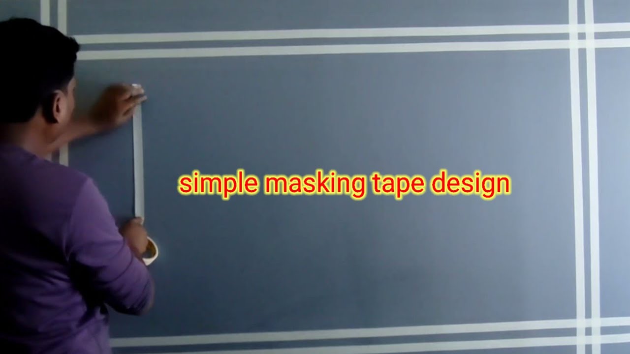 Masking tape design wall 🖌️ simple design masking tape  
