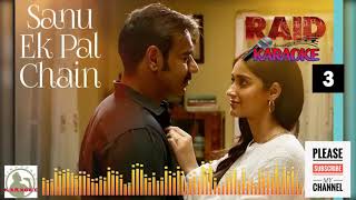 Sanu Ek Pal Chain - Raid HQ Full Karaoke Track with Lyrics