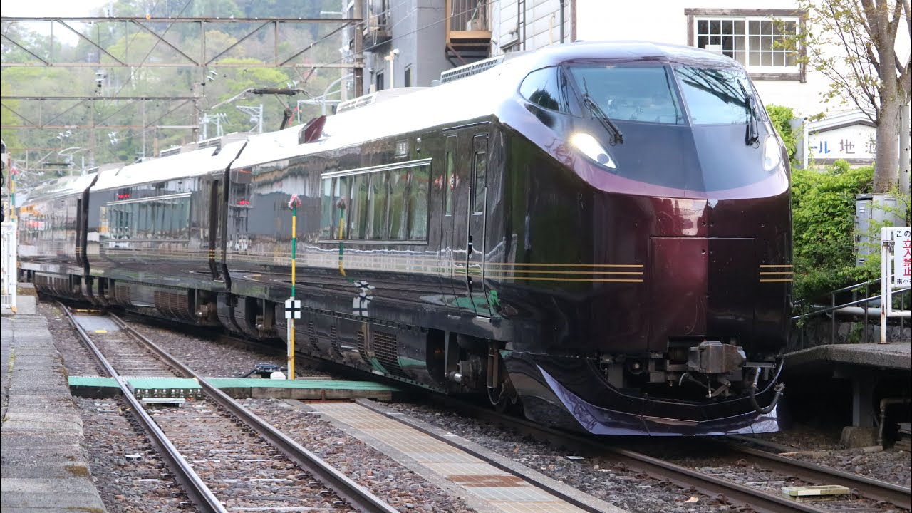 4K】E655系なごみ 大糸線 南小谷駅発着（ミュージックホーン） - YouTube