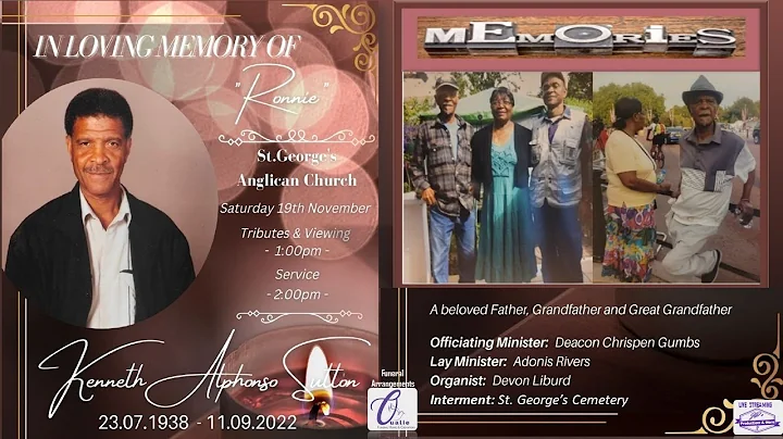 Service in Loving Memory of Kenneth Alphonso Sutto...