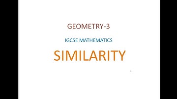 IGCSE Geometry similarity