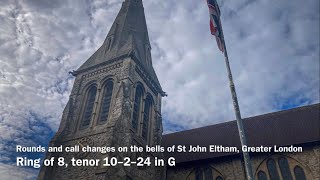 (Audio) Rounds and call changes on the bells of St Jonhs Eltham, Greater London 10cwt in G