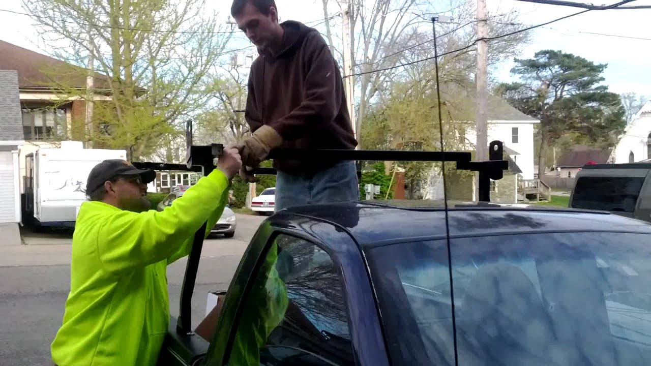 Installing Ladder Racks 2012.03.26 - Installing a Ladder rack on the KConline truck - YouTube