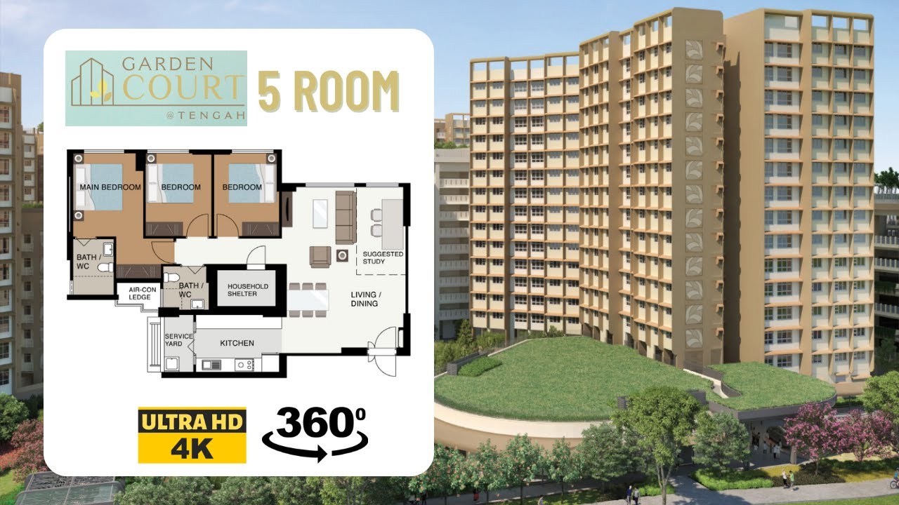 Garden Court @ Tengah 5-room Virtual Tour | 2020 Nov Tengah BTO | VR ...
