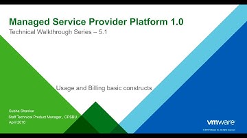 MSP Platform Usage & Billing - Basic Constructs