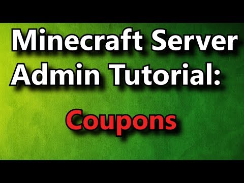 Minecraft Admin How-To: Coupons [FREE]