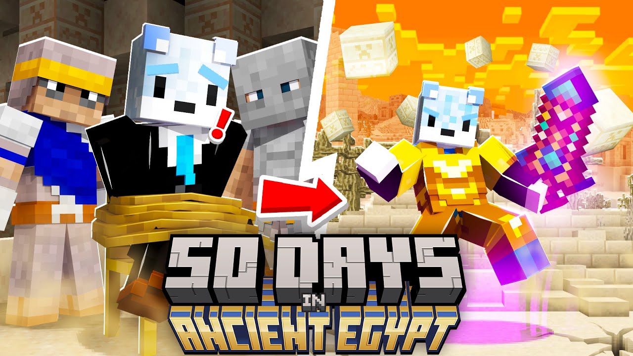 قضيت 50 يوم في حضارة مصر القديمة في ماينكرافت ( هاردكور )