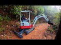 Buying a new mini excavator  maintaining forest roads  takeuchi tb217r