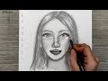 Karakalem Portre Çizimi - Yüz Nasıl Çizilir - Simple Face Sketch