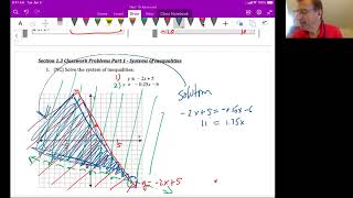 Math 10 Adv Unit 1 Video 6: Systems of linear inequalities and classwork problems 1-3 (Section 1.3)