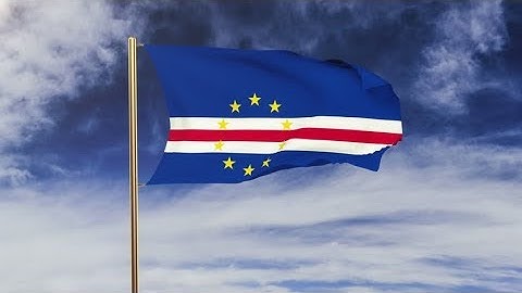 4K Cape Verde flag waving in the wind. Green screen, alpha matte. Loopable animation Stock video