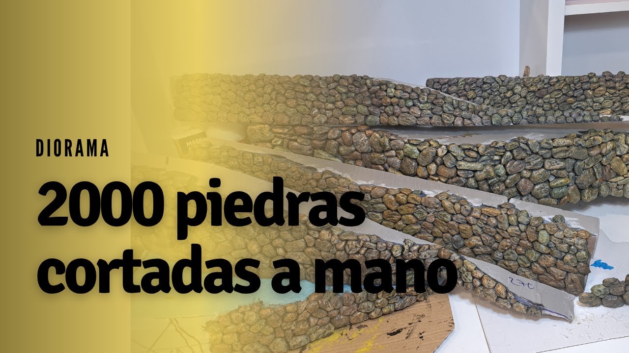 2000 piedras cortadas a mano para hacer este muro