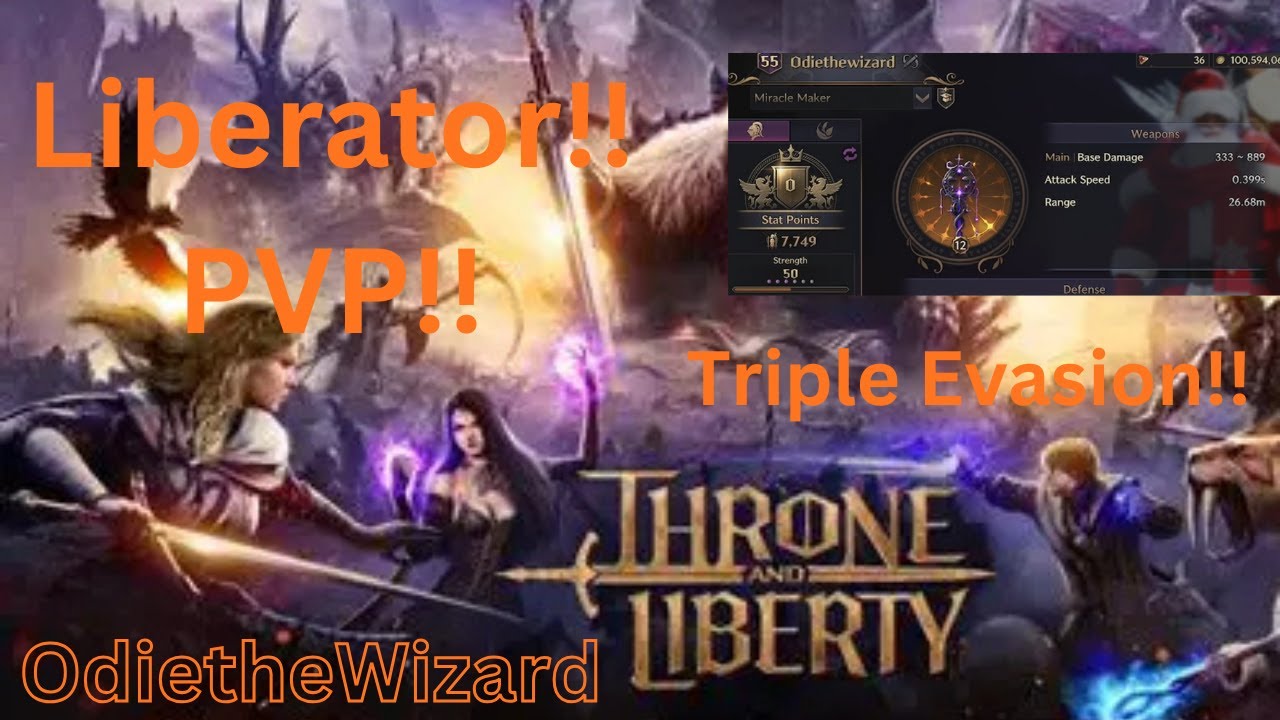 Triple Evasion Liberator!!  Throne and Liberty!!  7740+ CP!!