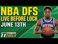 NBA DFS Live Before Lock (Saturday 6/13/26) | DraftKings &amp; FanDuel NBA Lineups