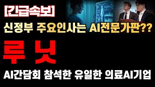[루닛 주가전망] 신정부 AI간담회 참석한 유일한 의료AI기업! AI 관련주 틈새종목으로 루닛이 최고입니다!