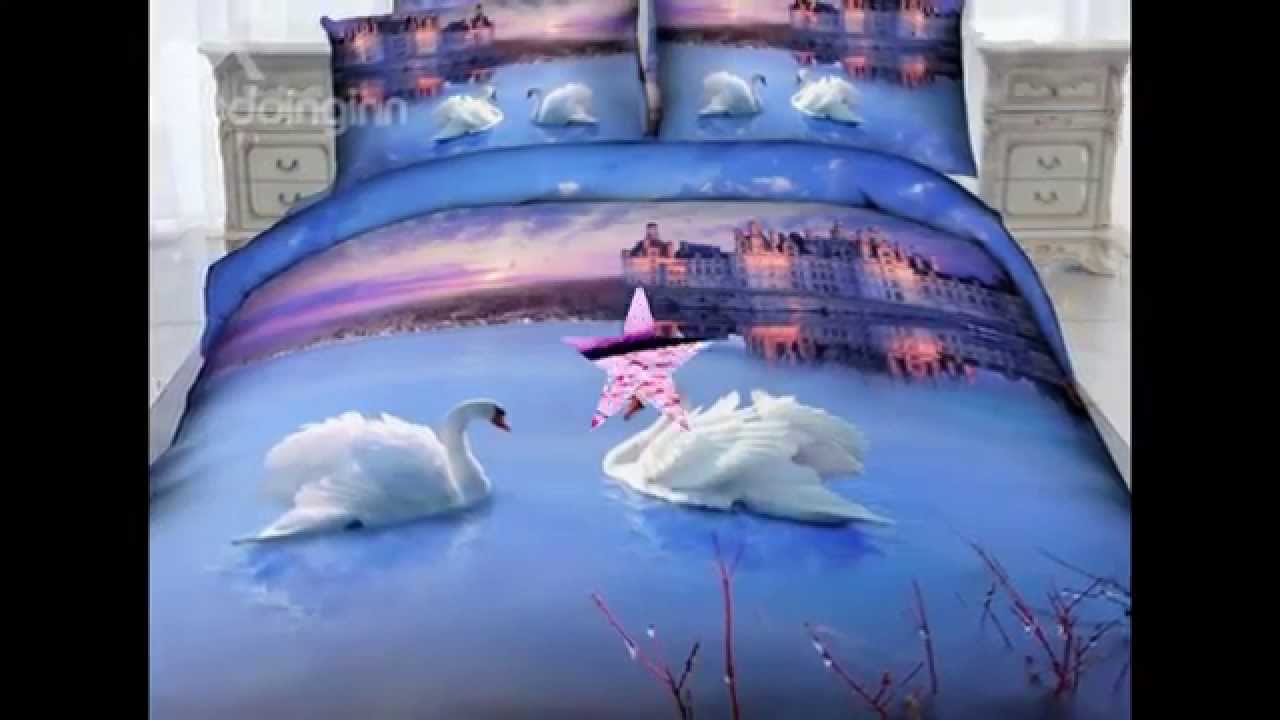 Beddinginn Swan Print Bedding Sets Reviews YouTube