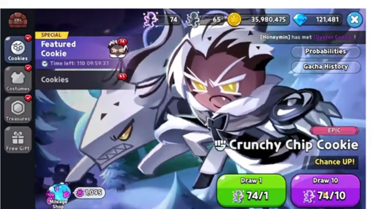 Cookie Run: Kingdom || Over 500 gacha draws for Crunchy Chip Cookie ...