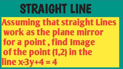 Find Image of the point (1,2) in the  line x-3y+4 = 4 I Image of point w.r.t Line