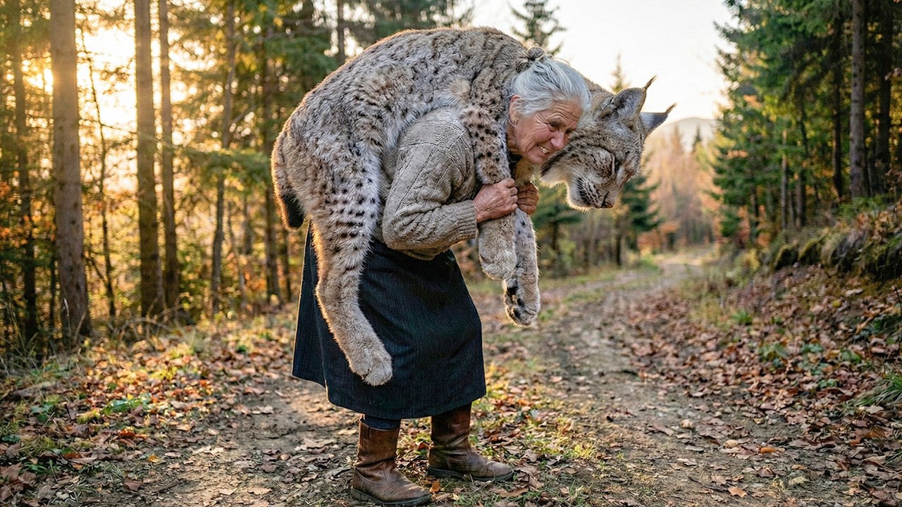 Пожилая женщина спасает беременную евразийскую рысь, находящуюся на грани смерти | История спасен...