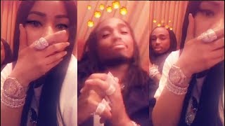 Nicki Minaj is friends with Quavo again. Nicki and Quavo jamming to Chun-Li