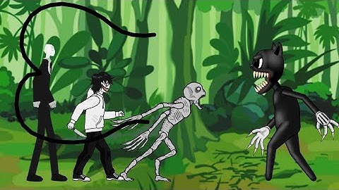 Cartoon Cat vs The Rake , SLENDERMAN and Jeff the killer - Drawing cartoons 2 animation