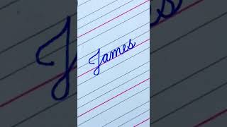 How to write “James” Beautiful name in English Cursive writing | Calligraphy | Handwriting | i Write