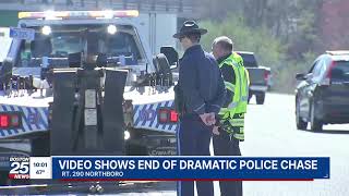 3 arrested after leading high-speed chase in stolen vehicle on Mass. interstates, police say