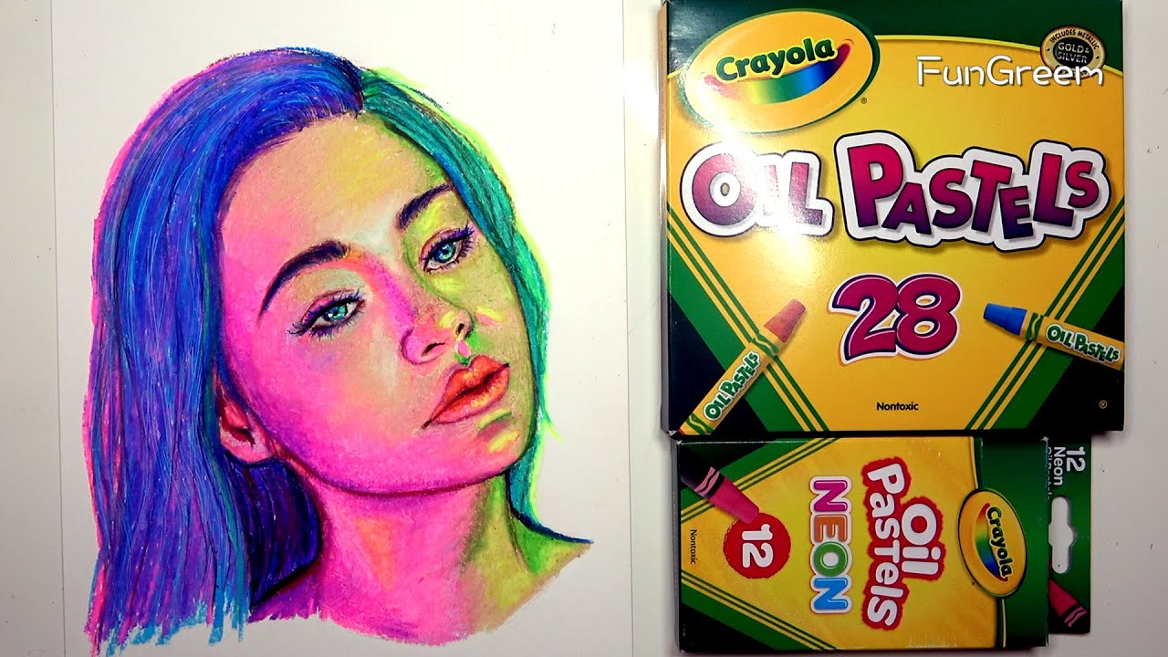 neon crayola oil pastel｜TikTok Search