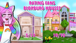 Rating FANS HOUSES In BLOXBURG!! (Roblox)