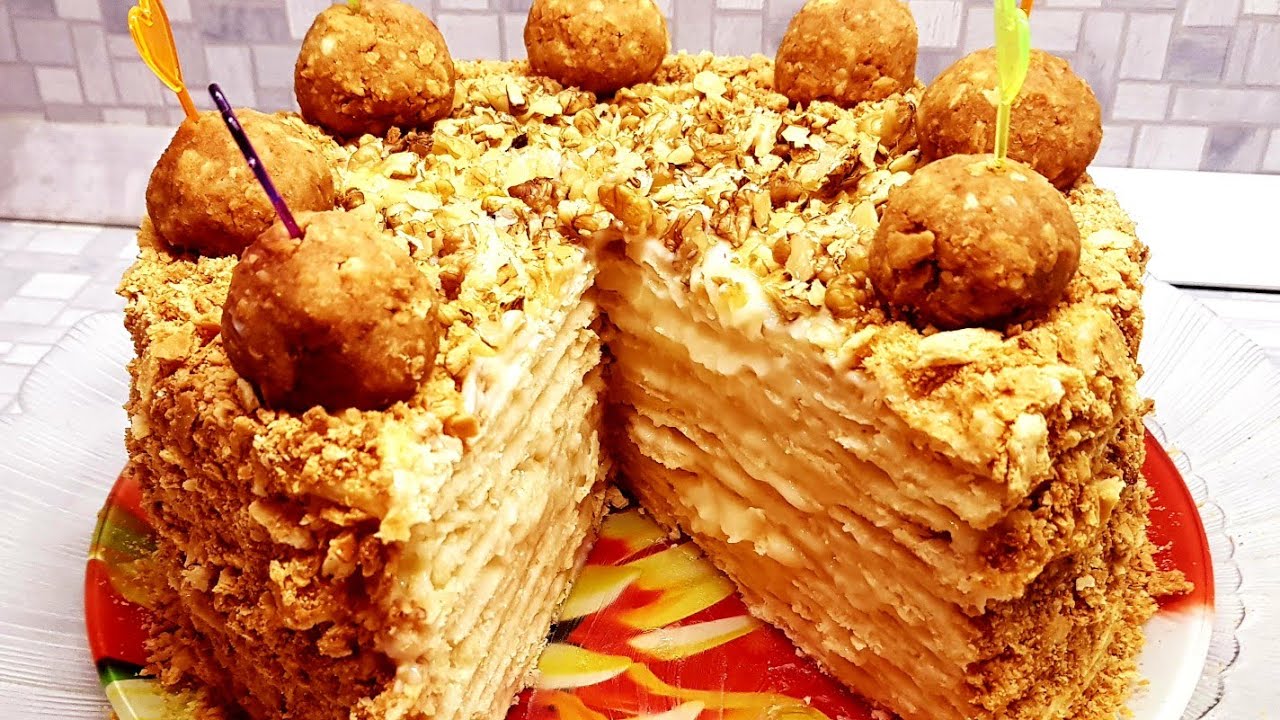 Торт НАПОЛЕОН. КЛАССИЧЕСКИЙ РЕЦЕПТ ПРИГОТОВЛЕНИЯ. Сам Наполеон Бонапарт в ШОКЕ!!! С заварным кремом!