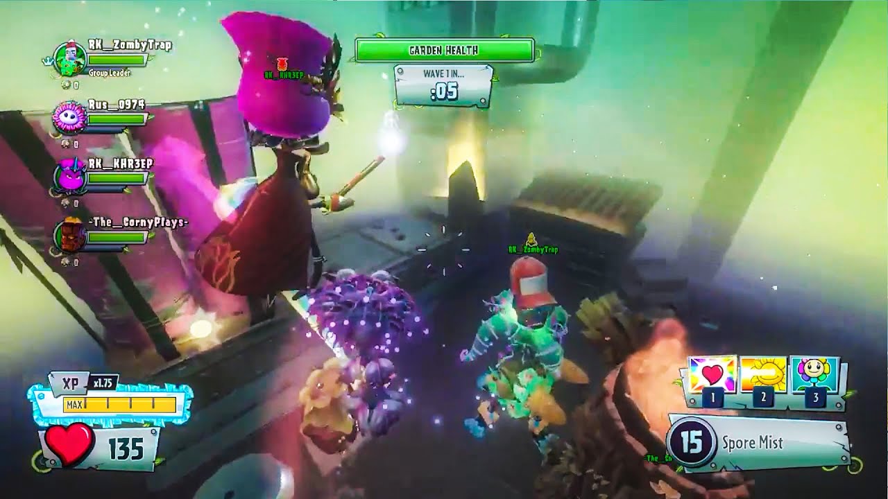 PvZ GW2 Garden Ops #60 - Alien Flower COPS V2.9 Aqua Center - Дошли только до 5 волны