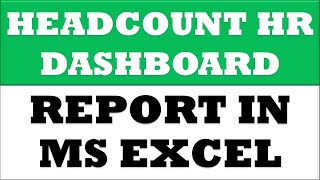 Headcount report in excel | hr dashboard | power pivot dashboard