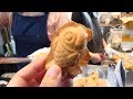 통통한 미니 붕어빵 (mini fish bread, 鯛焼き, 鲫鱼形饼 500KRW) / korean street food / 대구 서문시장 / puff, red bean