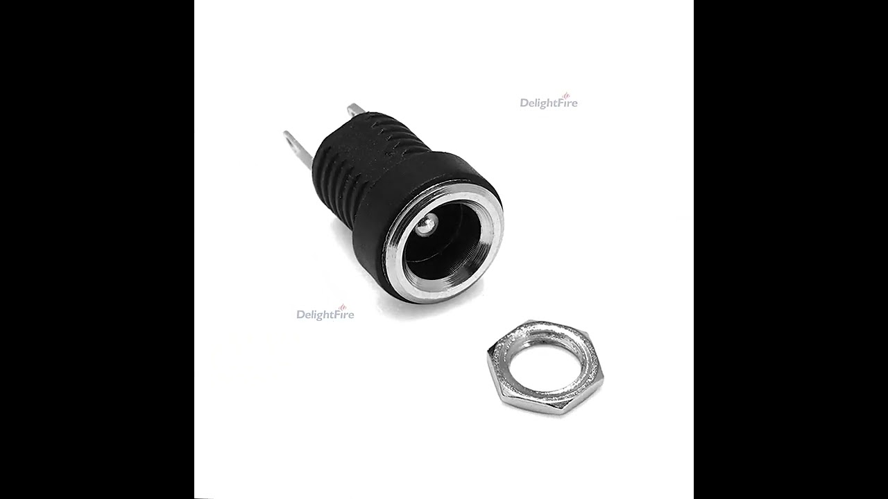 1 100pcs 5.5mm 2.1mm DC Power Supply 5V 12V 2.5mm Jack Panel Mount Connector Female DC Power Socket