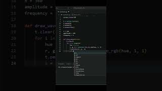 Waveforms in Motion ⚡🌈 Python Visualizer #shorts  #coding #python #pythonprogramming #programming