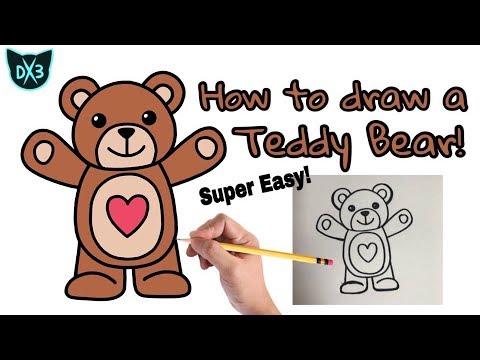 Teddy bear 🐻 Drawing, Painting & Coloring For Kids and Toddlers_ Child Art  - YouTube
