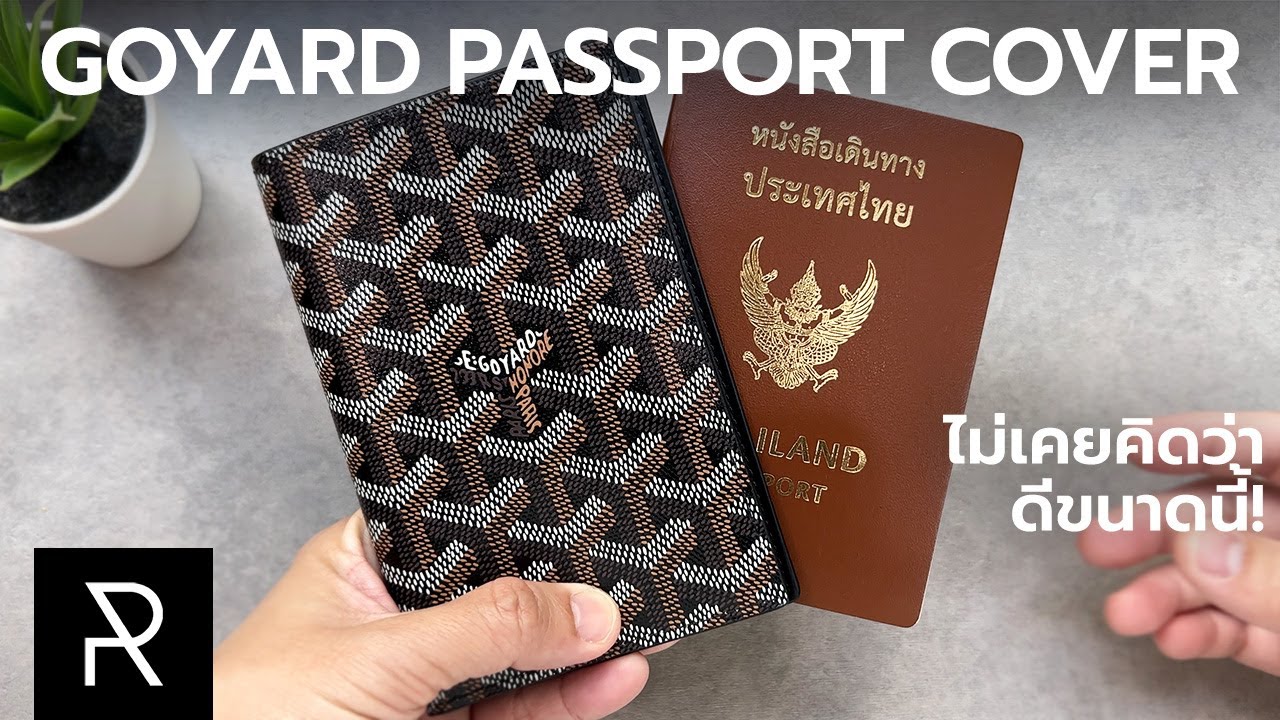 goyard, Goyard Grenelle passport cover in grey