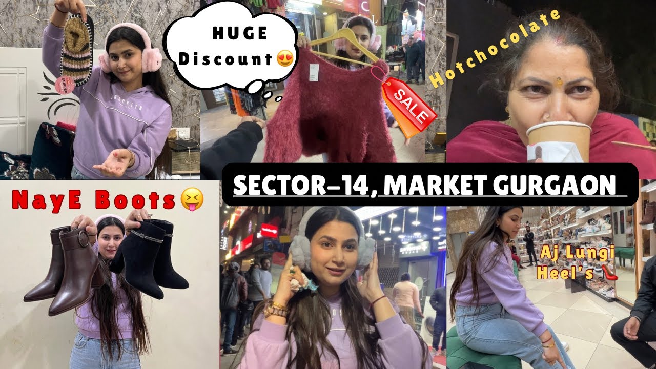 Aj Kari Humne Shopping🛍️ || sector- 14 Market Gurgaon || Huda Market