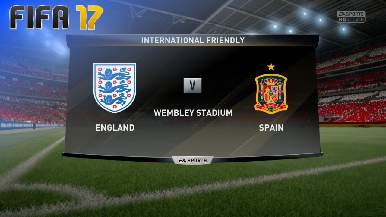 Fifa 17 England Vs Spain Wembley Stadium Youtube