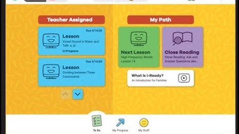 iReady assign instruction on My Path