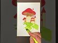Draw a "mushroom castle" with acrylic markers. #art #painting #relaxing