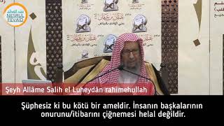 Şeyh Fevzana Saray Alimi Diyenlere Şeyh Salih El Luhaydandan Tokat Gibi Cevap