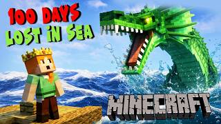 Survived 100 DAYS on a RAFT in Minecraft! 🌊